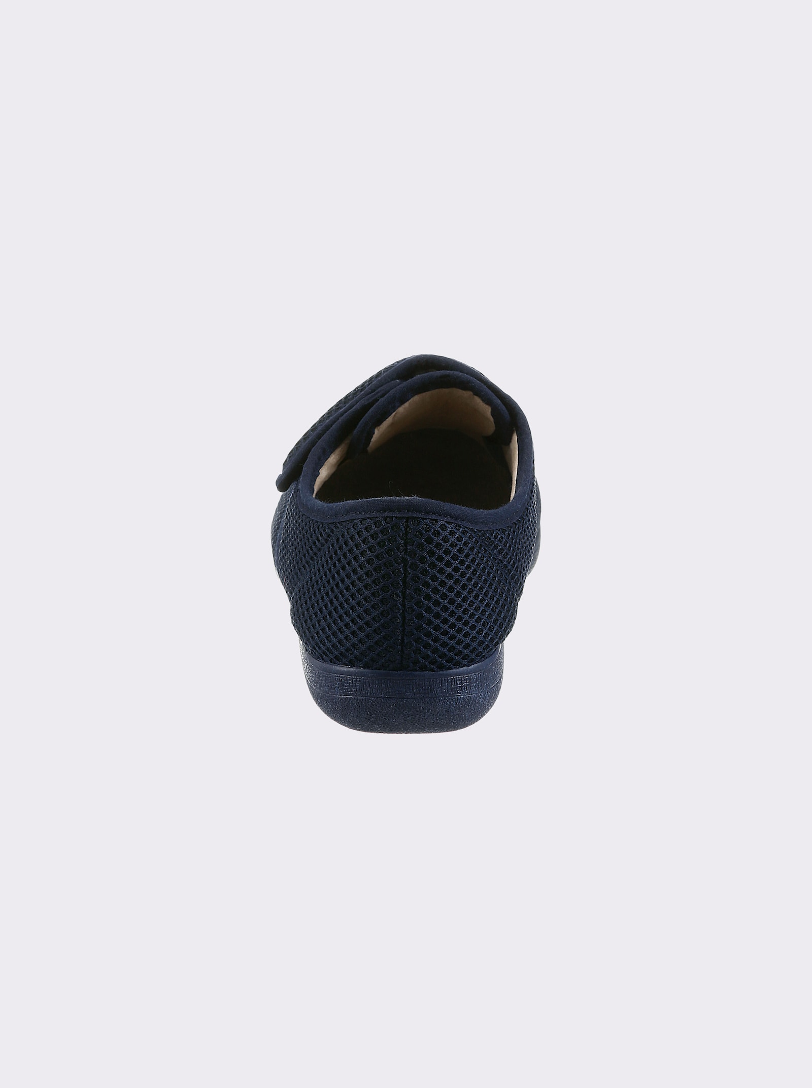 Hausschuh gefüttert und ungefüttert - marine