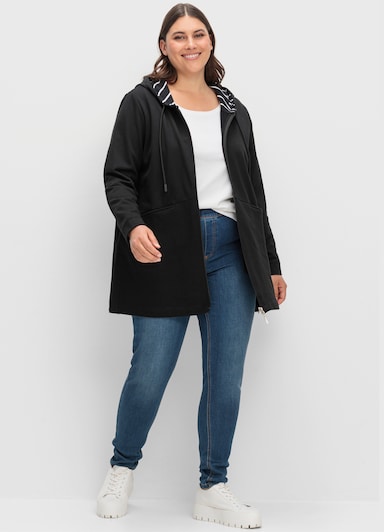 sheego Sweatjacke - schwarz