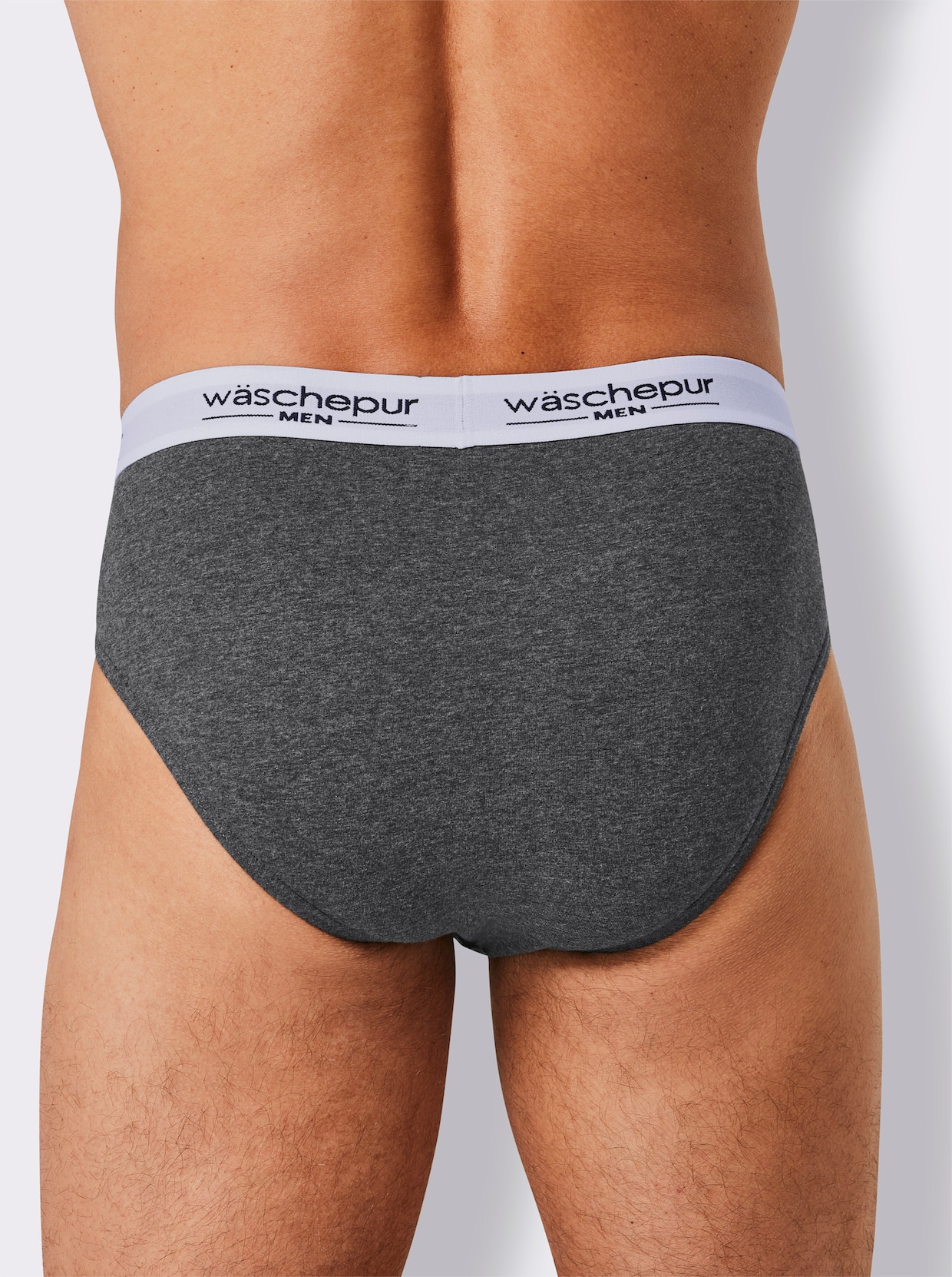 wäschepur men Slip - anthrazit + grau + weiß