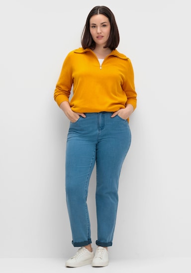 Troyer aus reiner Baumwolle - ocker