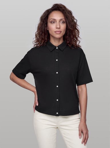 heine Blusenshirt mit Kragen - schwarz