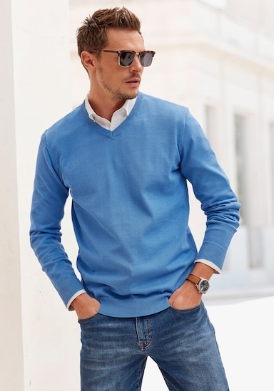 H.I.S Strickpullover - blau