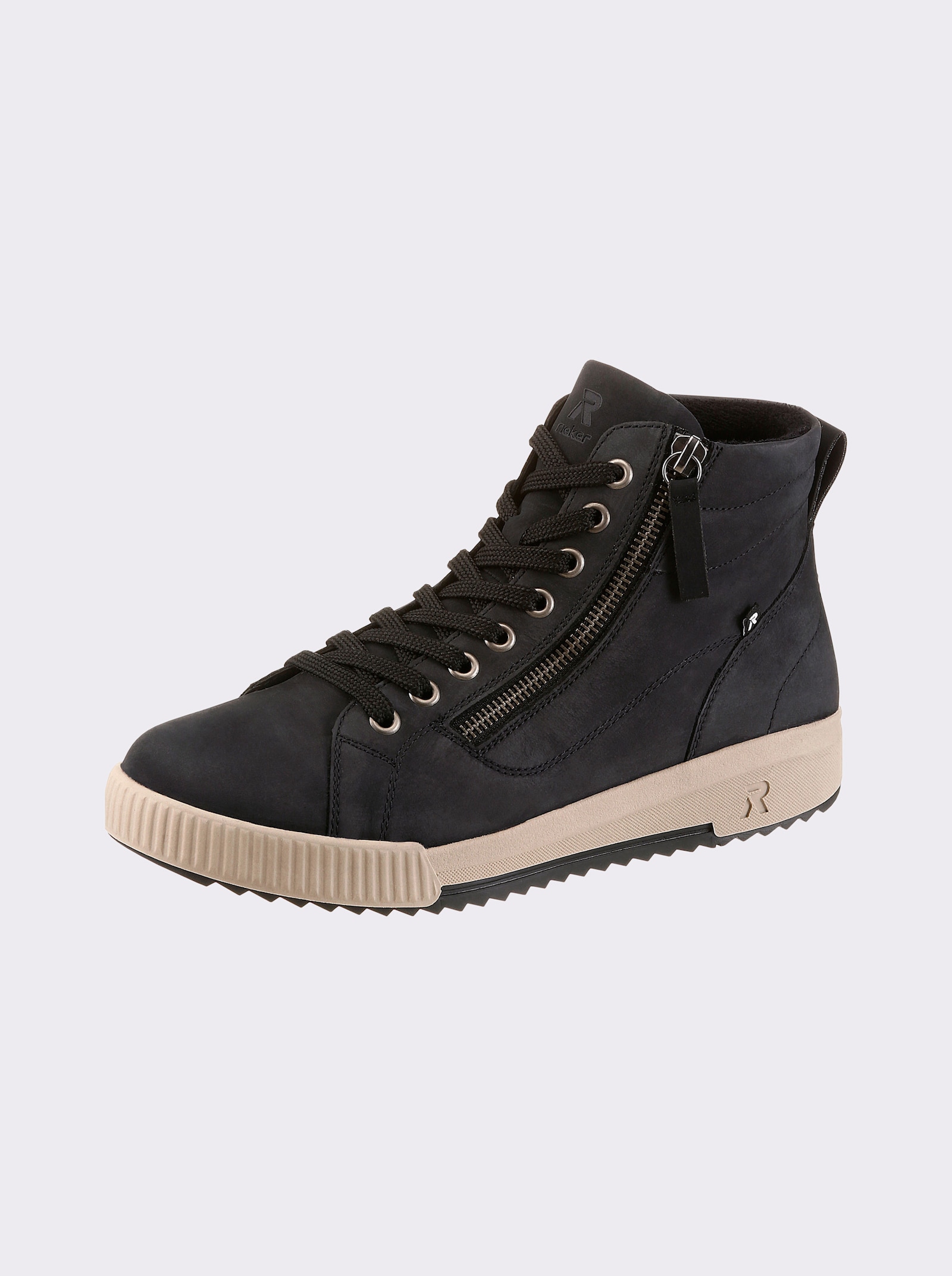 Rieker Stiefelette aus Glattleder - dunkelblau