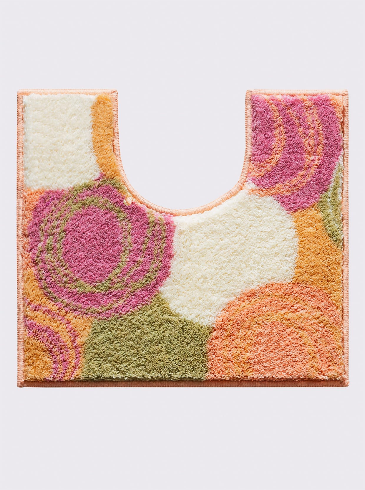 Grund Badmat - roze/bont