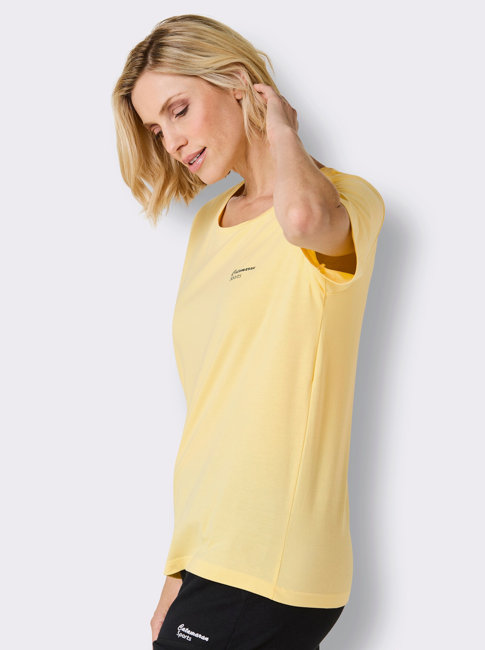 Catamaran Sports Freizeitshirt im Dreierpack - zitrone + weiß + anthrazit