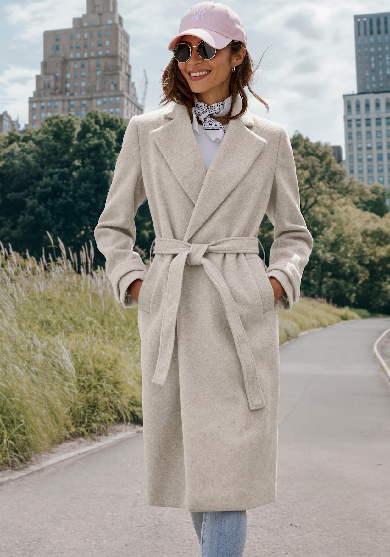 LASCANA Langmantel - sand meliert