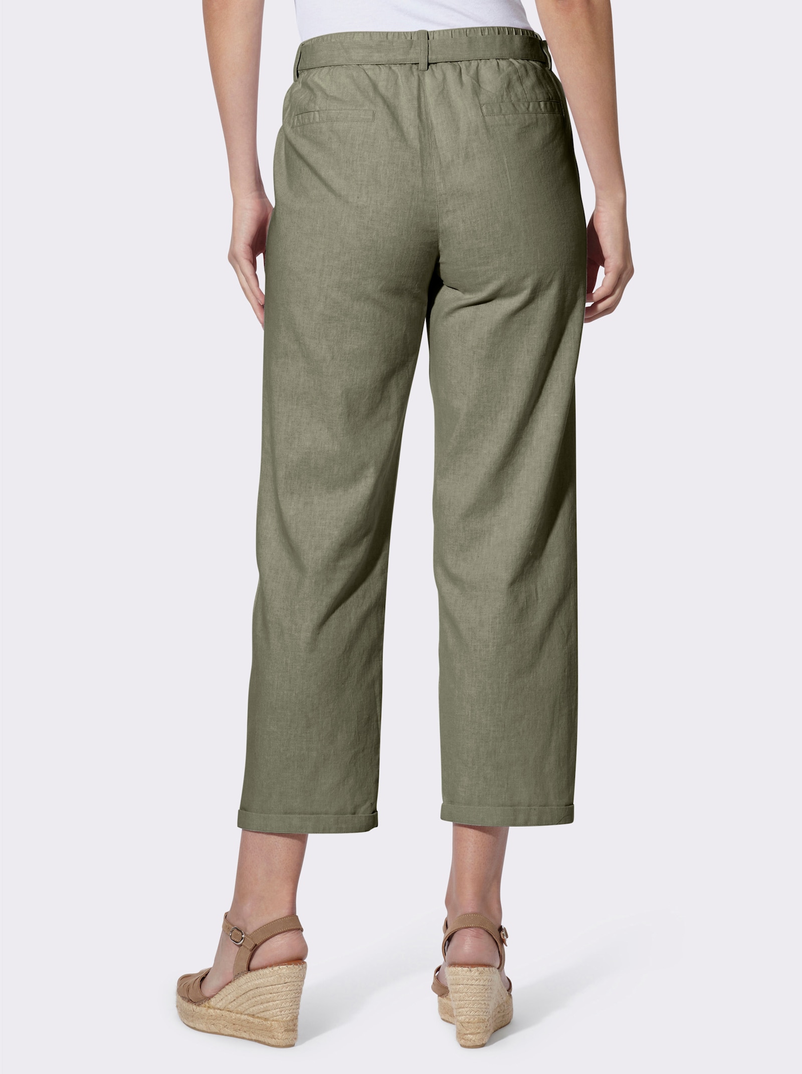 heine Schlupfhose mit Beinumschlag - khaki
