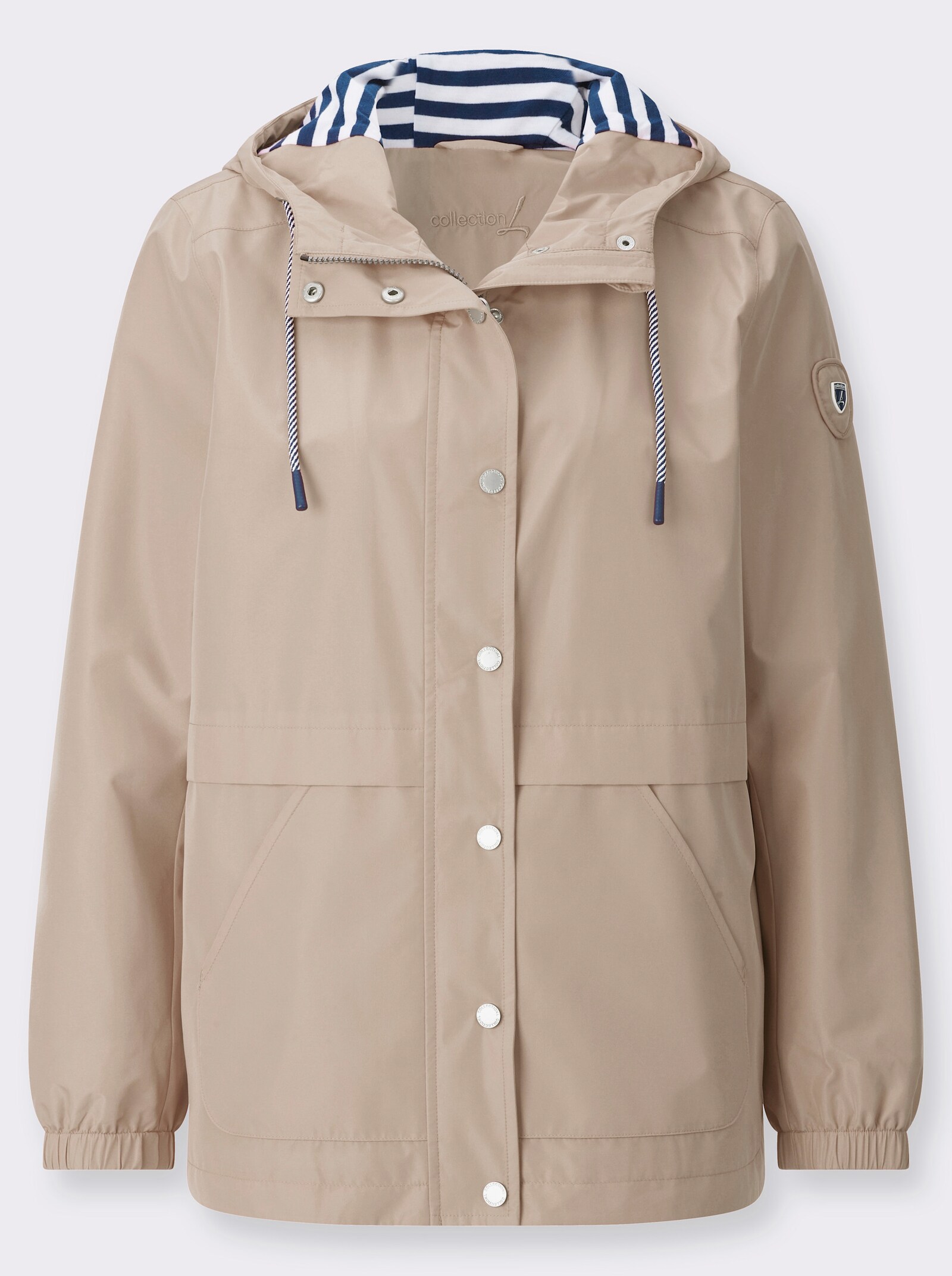 Übergangsjacke mit Kapuze - sand