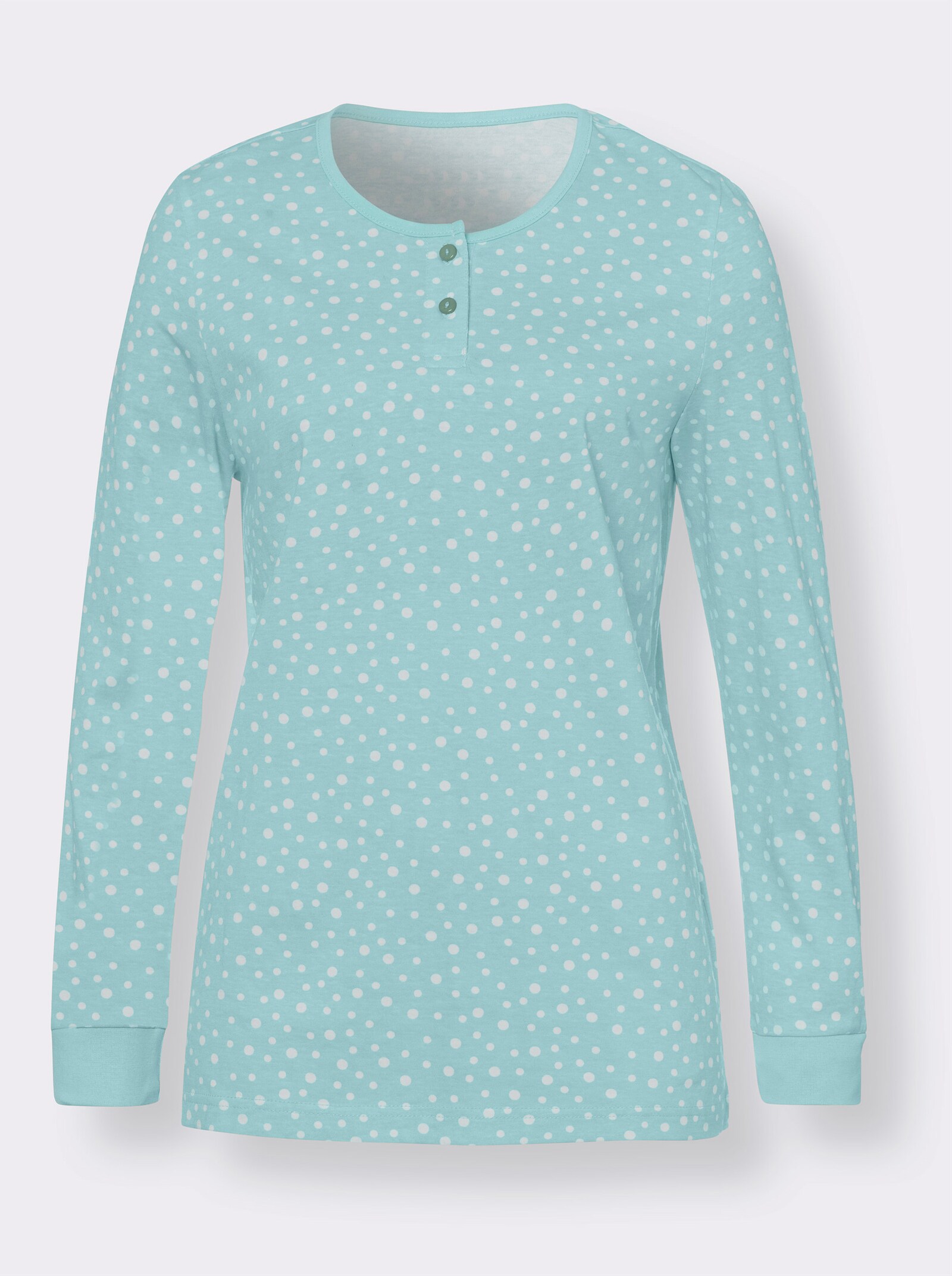 Pyjama met elastische boordjes - mint/ecru