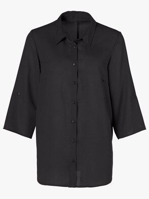 Longbluse - schwarz