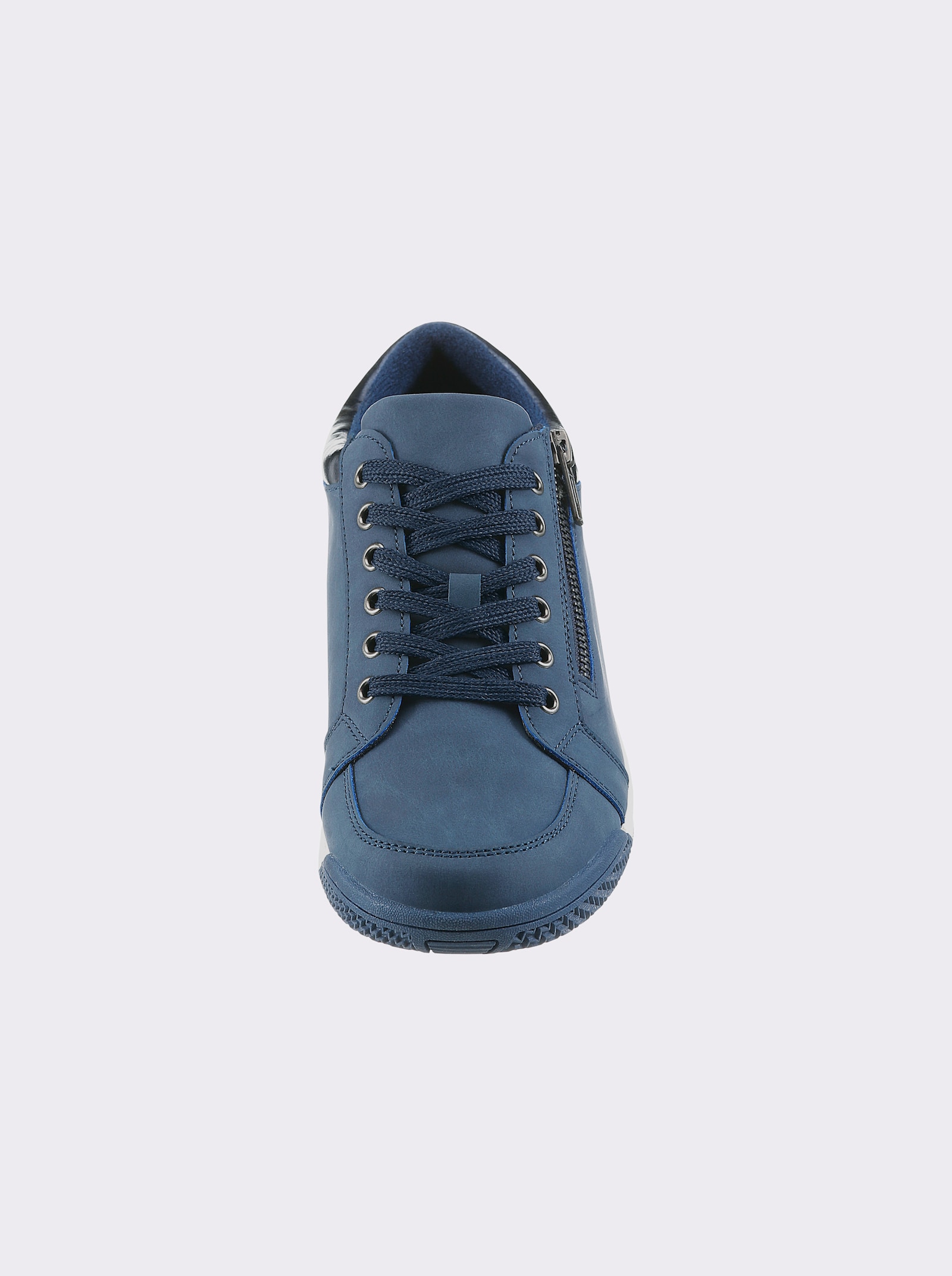 Sneaker aus Lederimitat, für schlanke Füße - marine