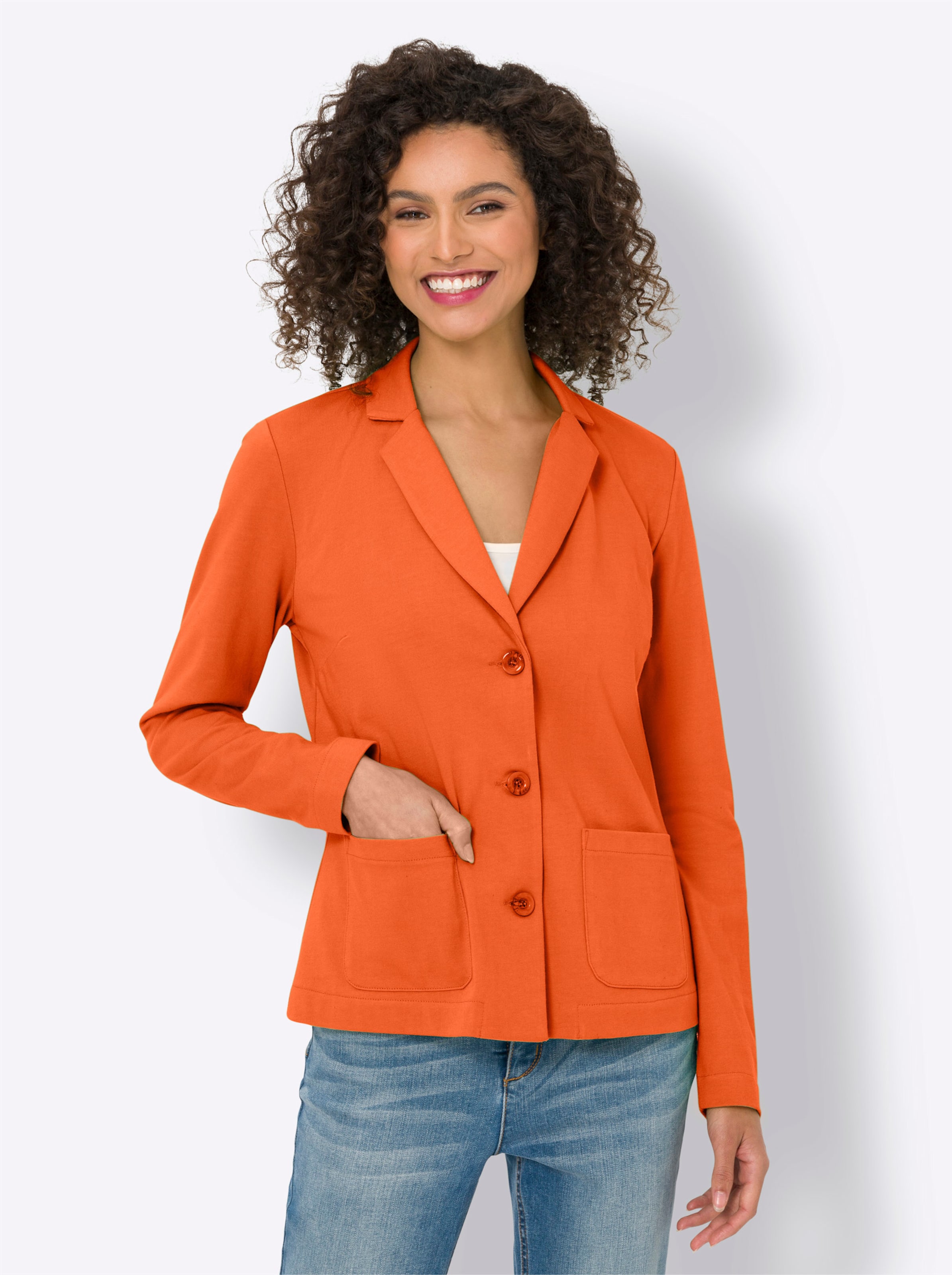 Witt Damen Jersey-Blazer, orange
