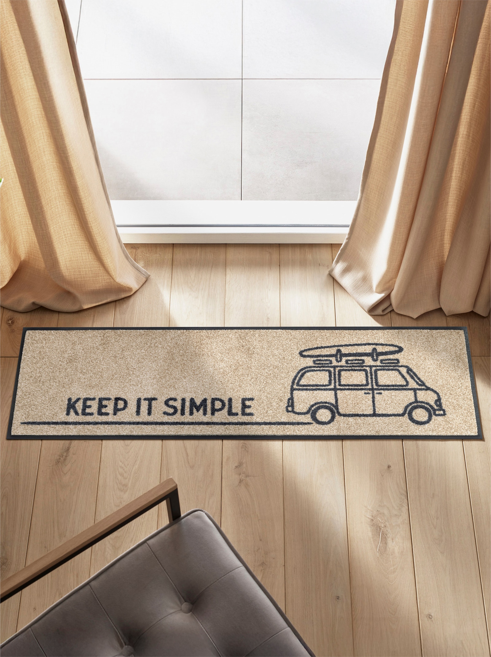 wash+dry by Kleen-Tex Fußmatte - beige