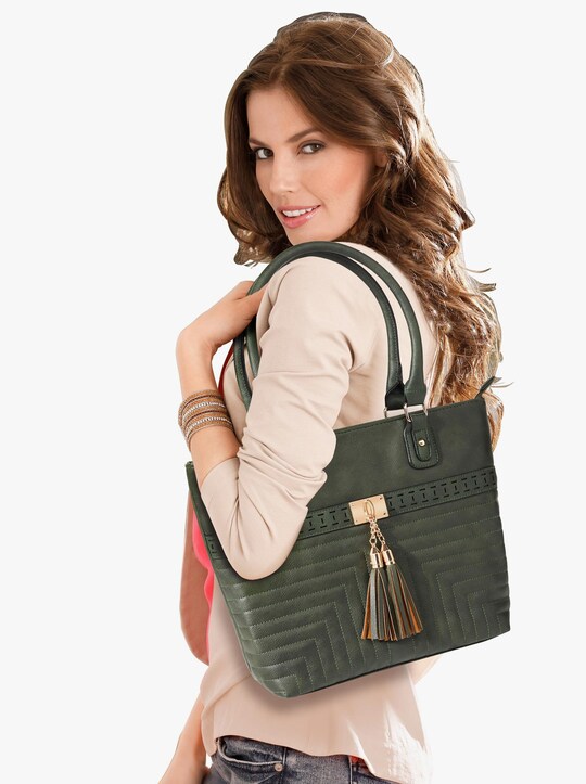 Handtasche mit Etui - grün