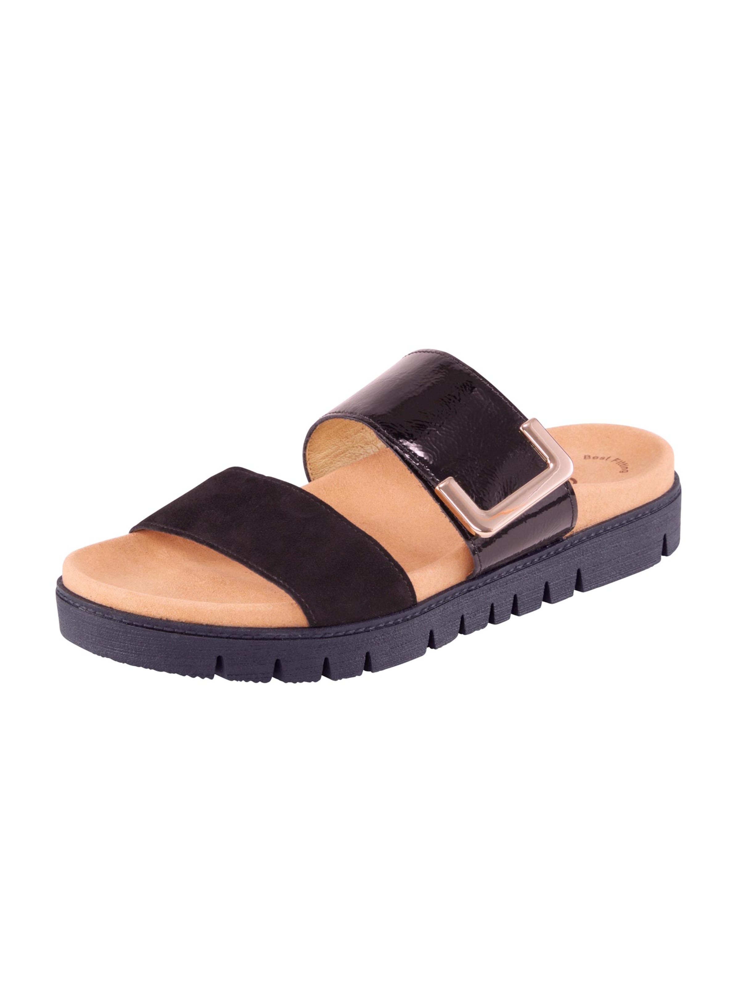 Gabor slippers 83.740.17 zwart suede lak , Zwart, Dames online kopen