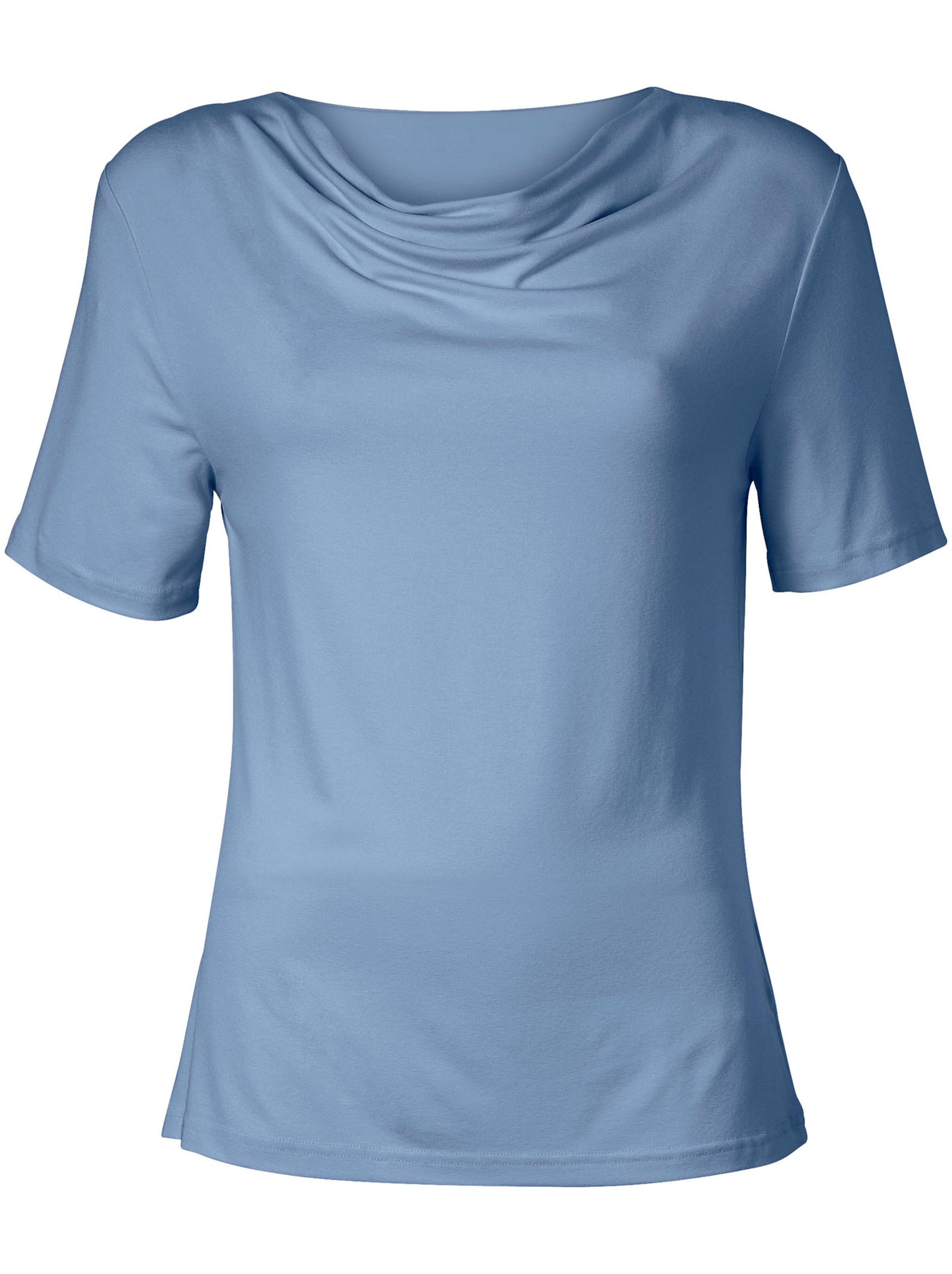 Damenmode Shirts Wasserfallshirt in bleu 