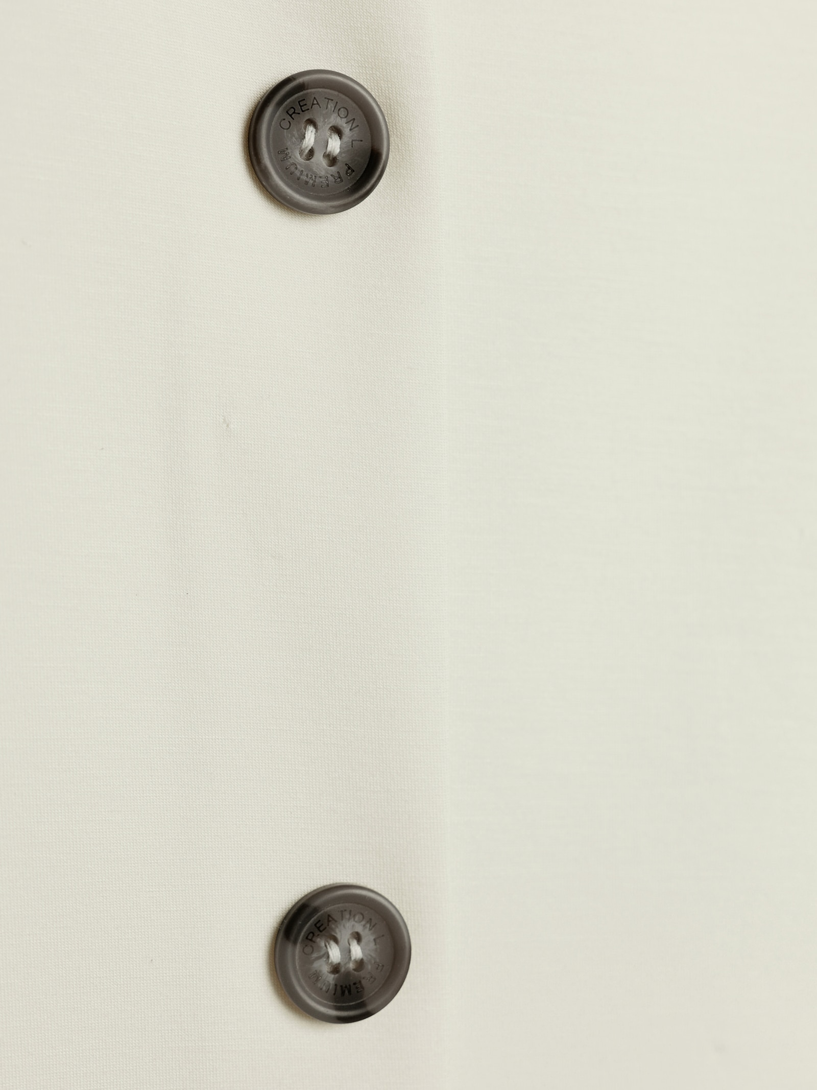 CREATION L PREMIUM Stehkragenshirt mit Zierknopfleiste hinten - champagner