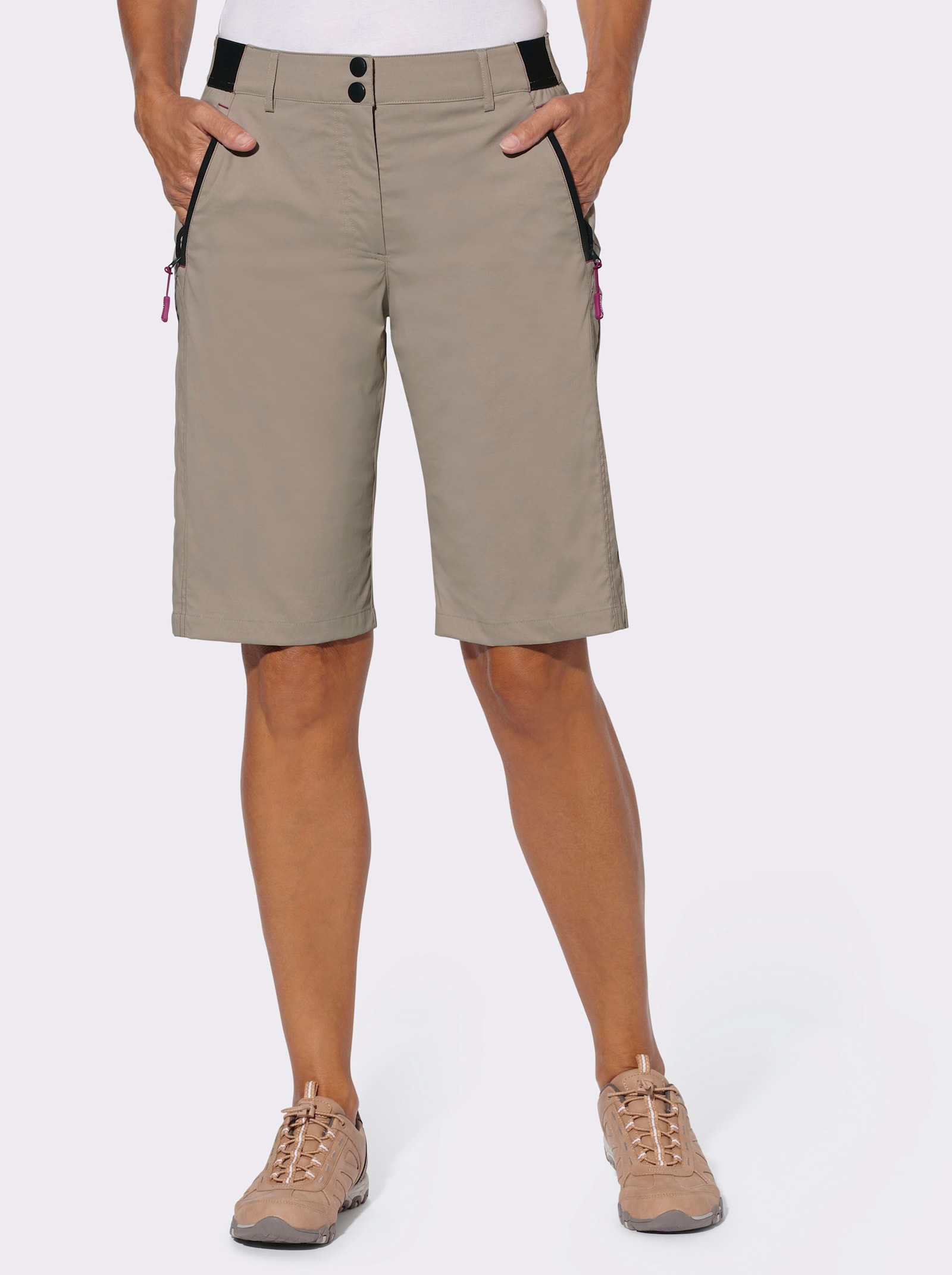 Bermudas mit Zipper-Taschen - schlamm
