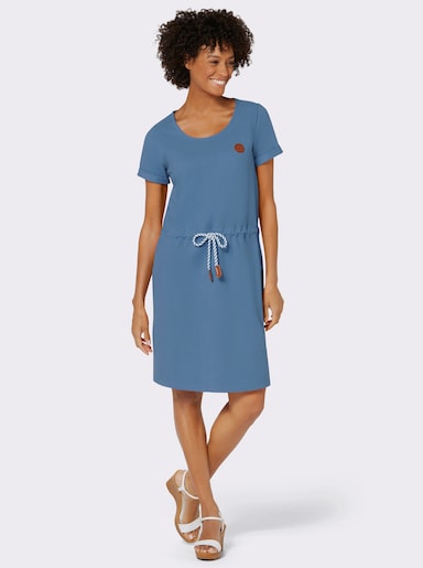 Jersey-Kleid - mittelblau