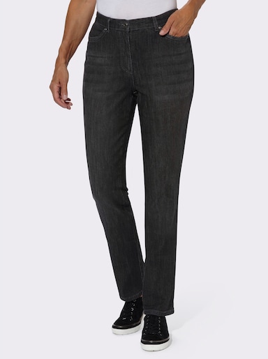 5-Pocket-Jeans mit Hell-Dunkel-Effekt - black-denim