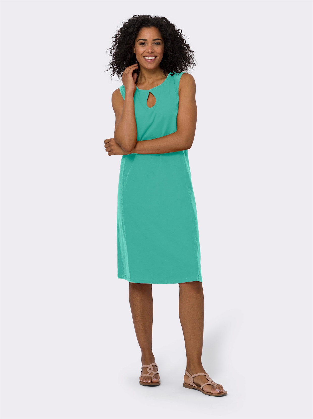 Jersey jurk - blauwgroen