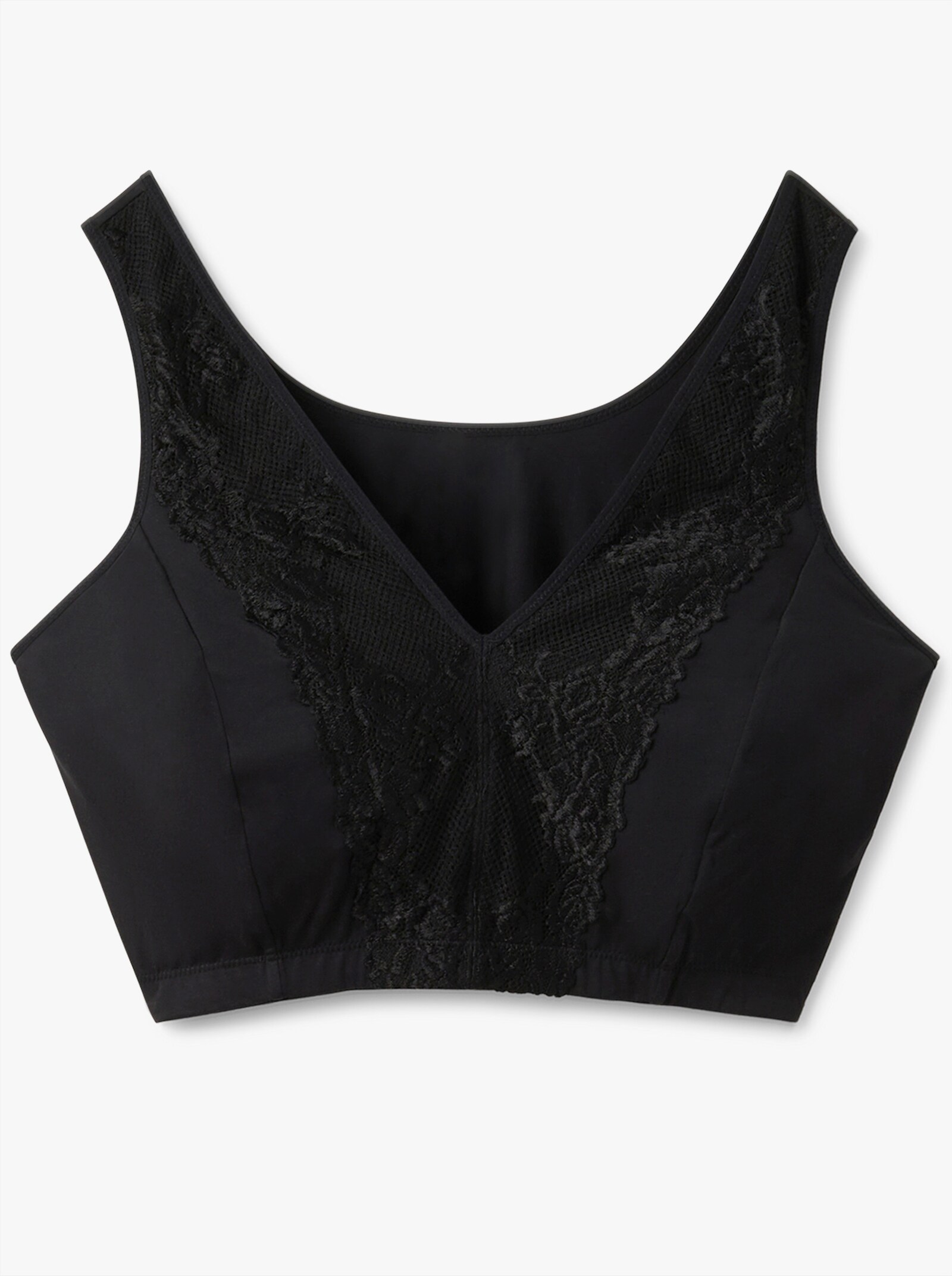 sheego BH ohne Bügel in Bustier-Form - schwarz