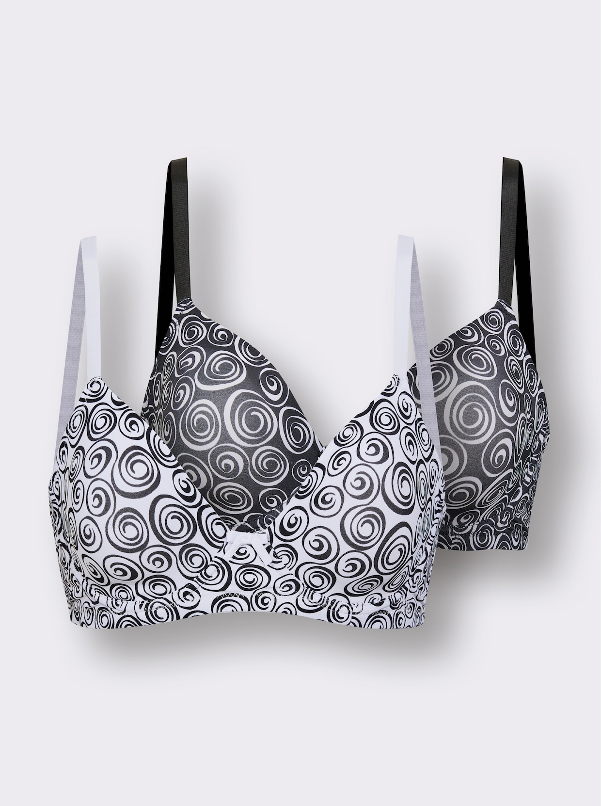 wäschepur Soutien-gorge à armatures - 1x blanc-noir + 1x noir-blanc