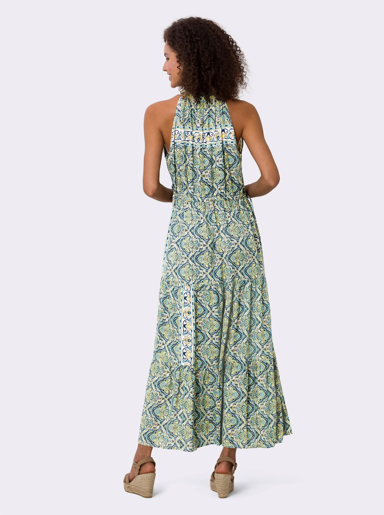 heine Robe imprimée - bleu vert-jaune imprimé
