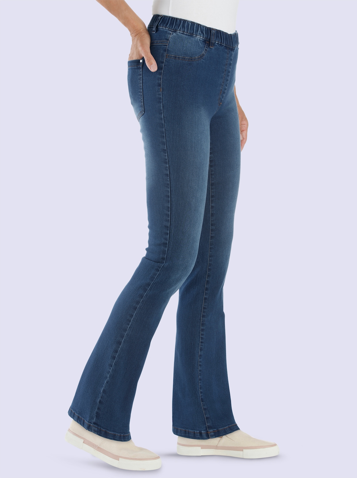 Bootcut jeans - blue-stonewashed