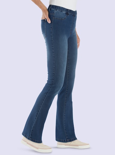 Bootcut-Jeans - blue-stone-washed