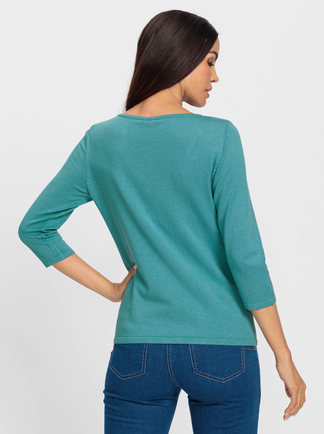 heine Pull en tricot fin - océan