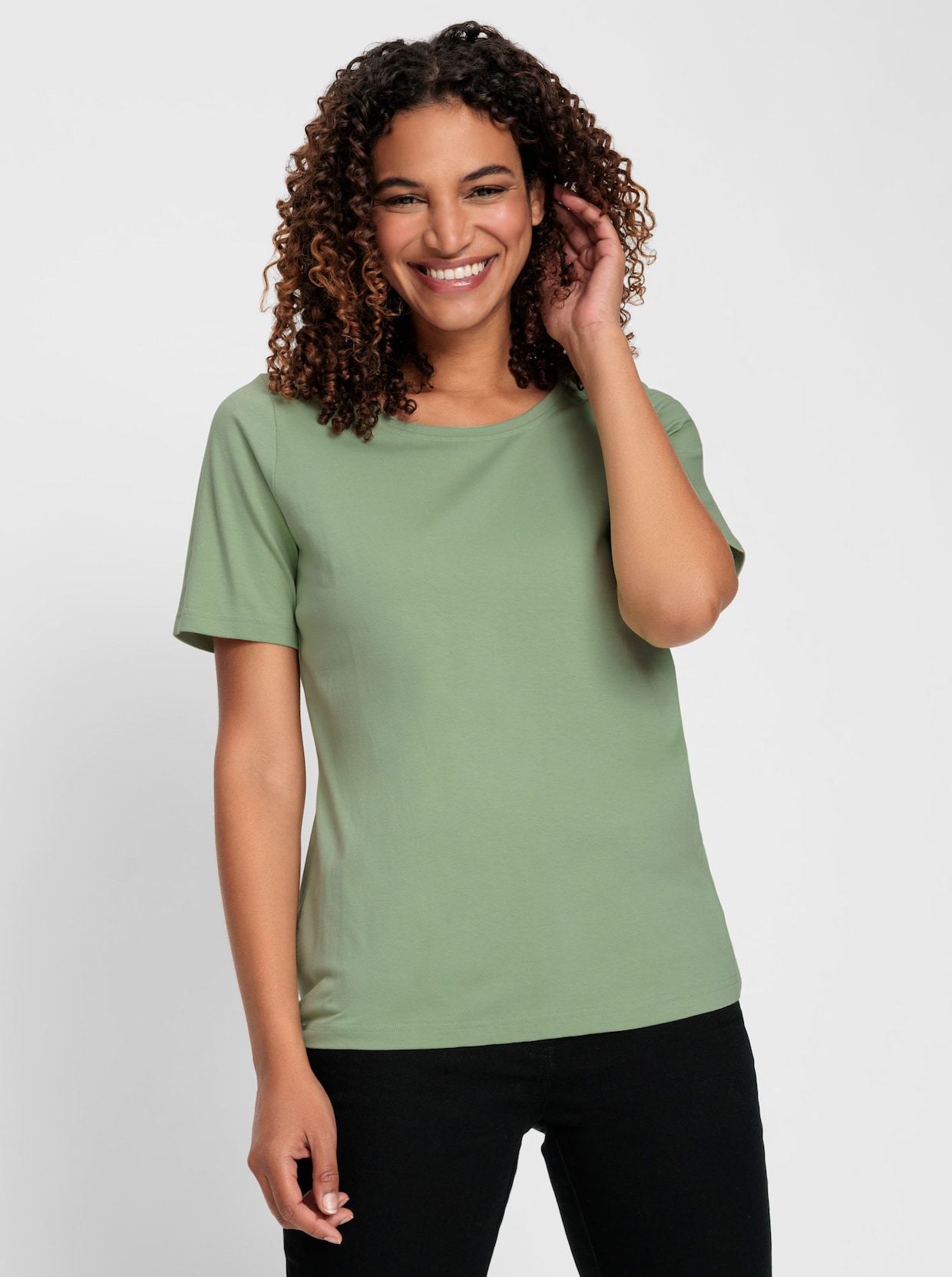Shirt met korte mouwen - eucalyptus