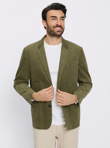 Marco Donati Sakko aus Cord, reine Baumwolle - oliv