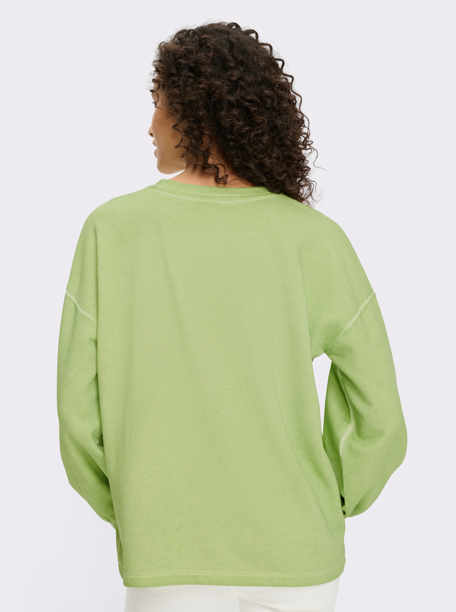 heine Sweatshirt mit Oil-dyed-Waschung - pistazie
