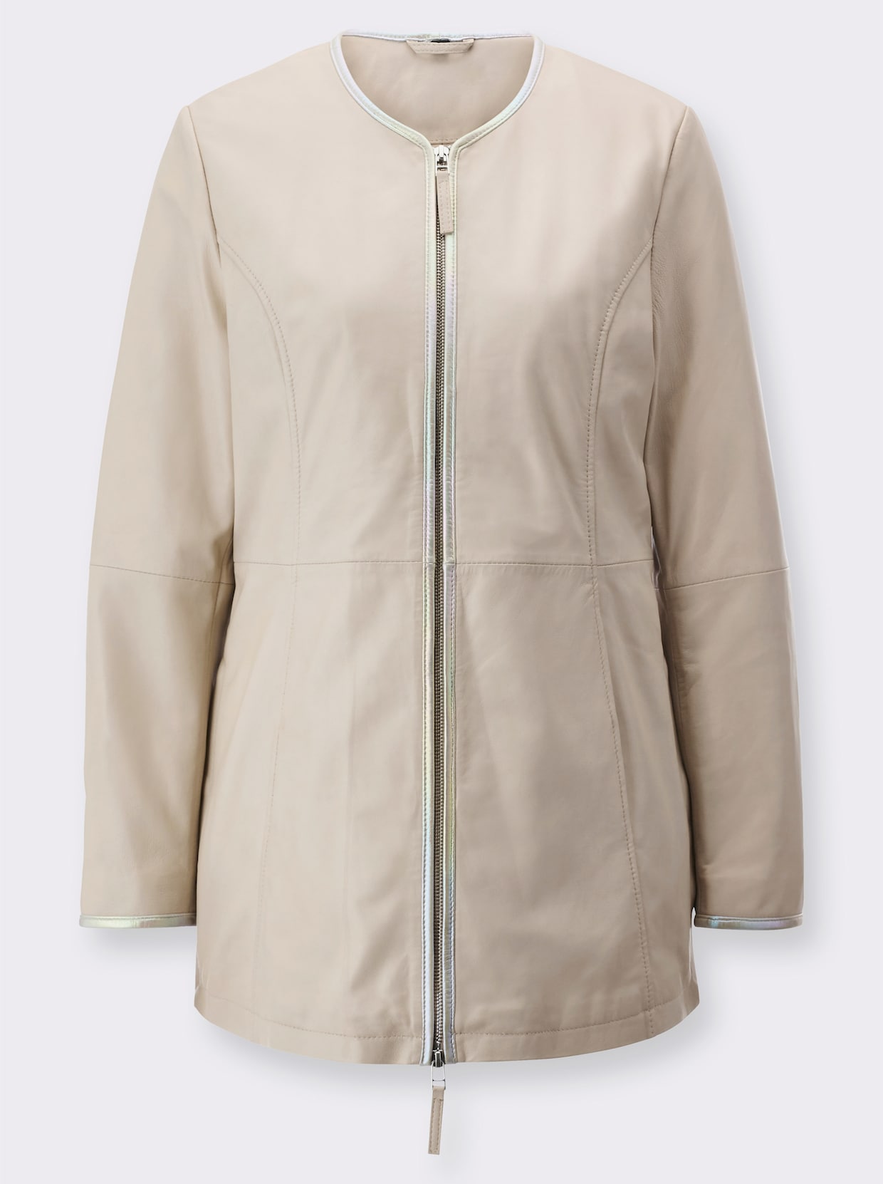 Mainpol Lederblazer - sand-metallicfarben