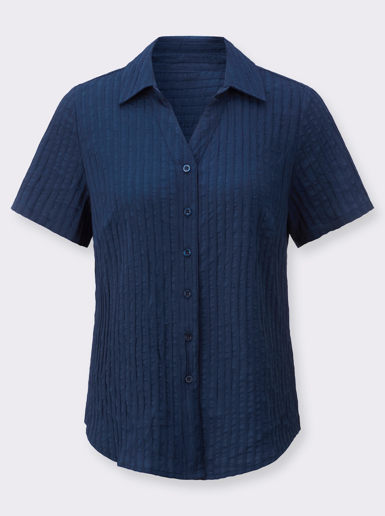 Hemdbluse - dunkelblau-gestreift