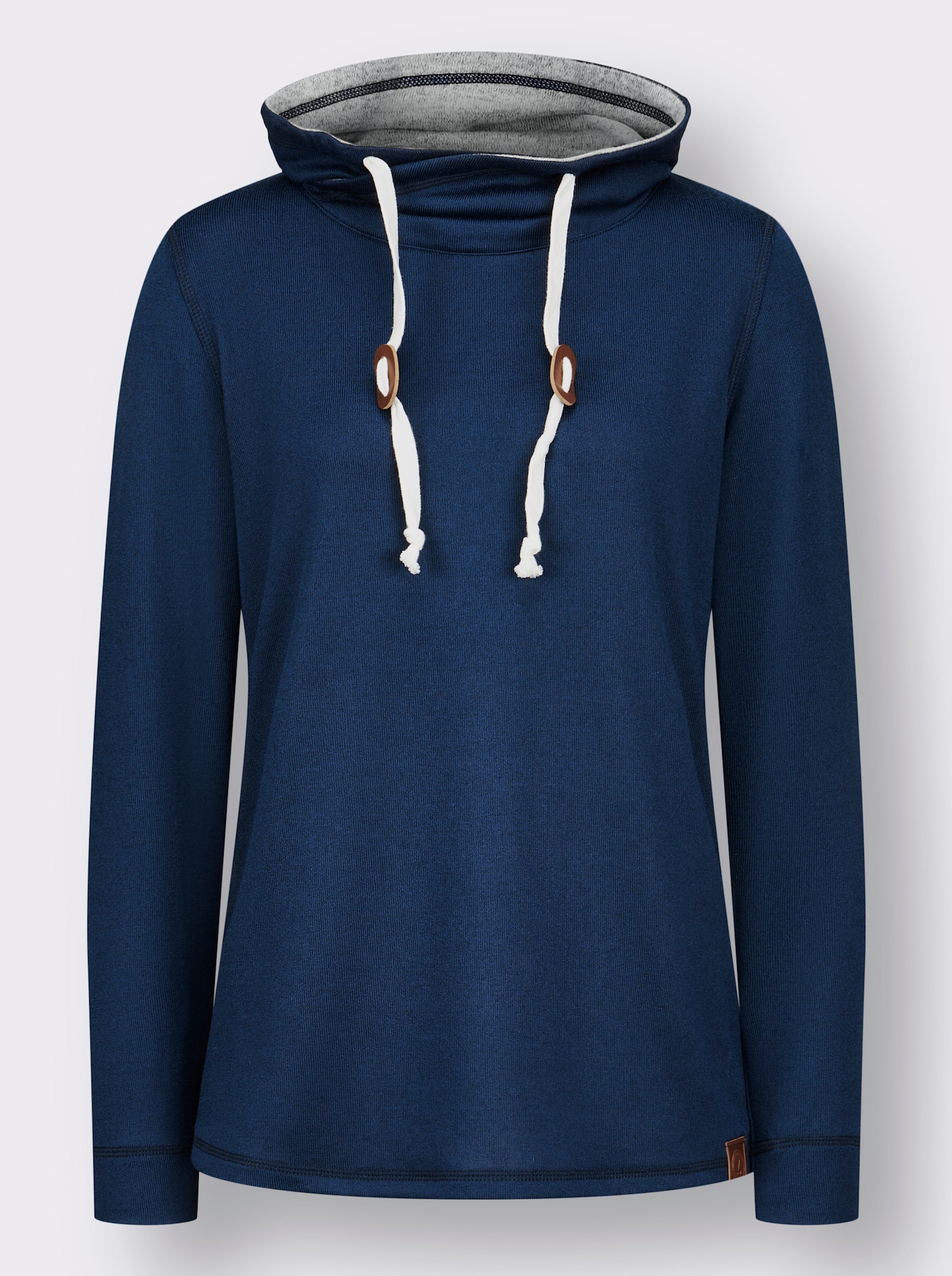 Sweatshirt in Melange-Optik - dunkelblau