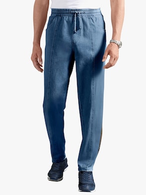 Pohodlné džíny - sepraná modrá stone