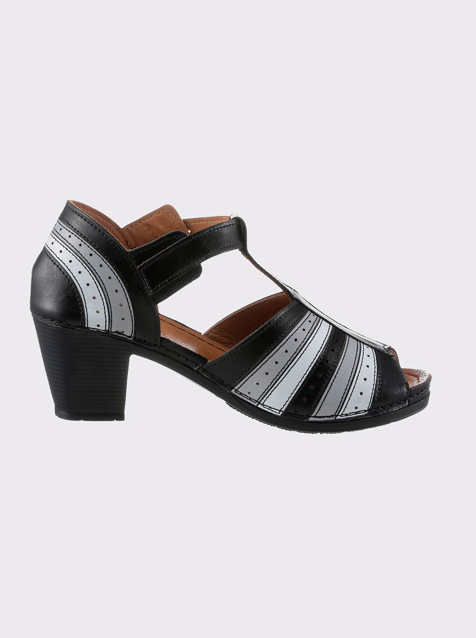 Gemini Sandalette mit verstellbaren Riemchen - schwarz