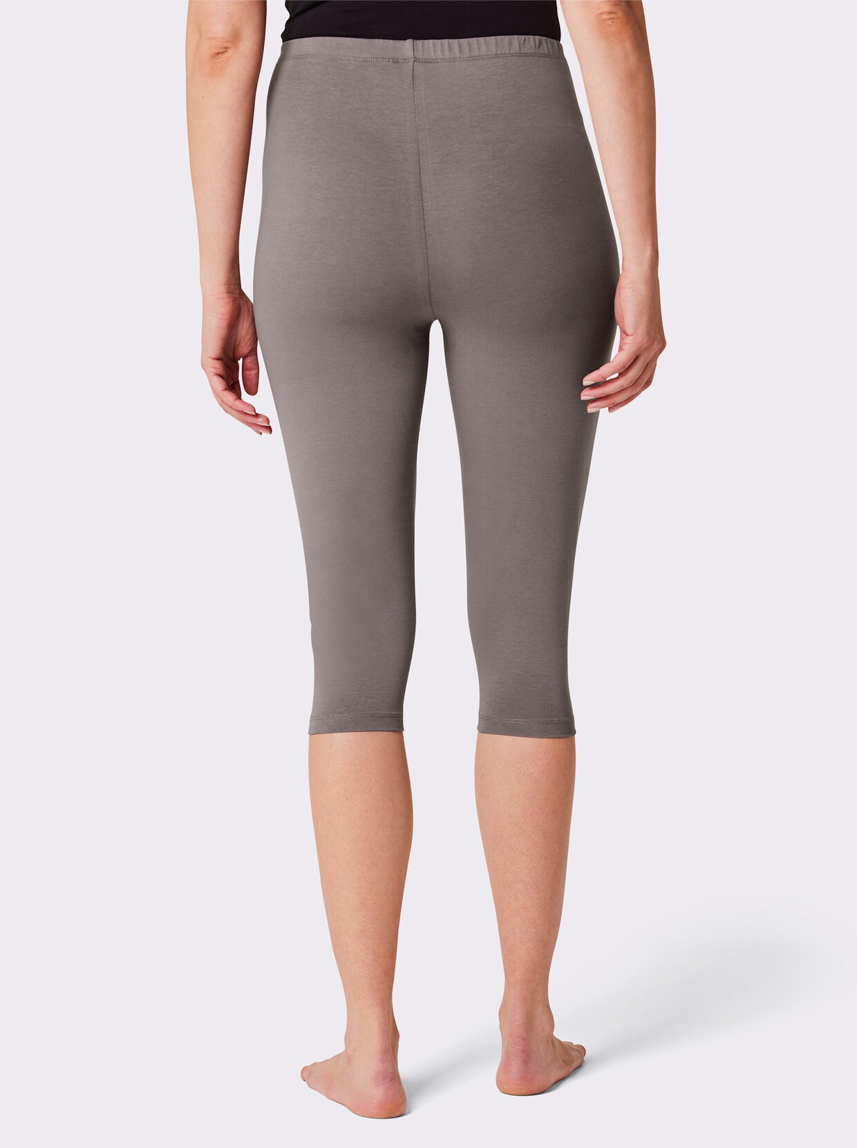 feel good Capri-Leggings - aquapetrol + dunkeltaupe