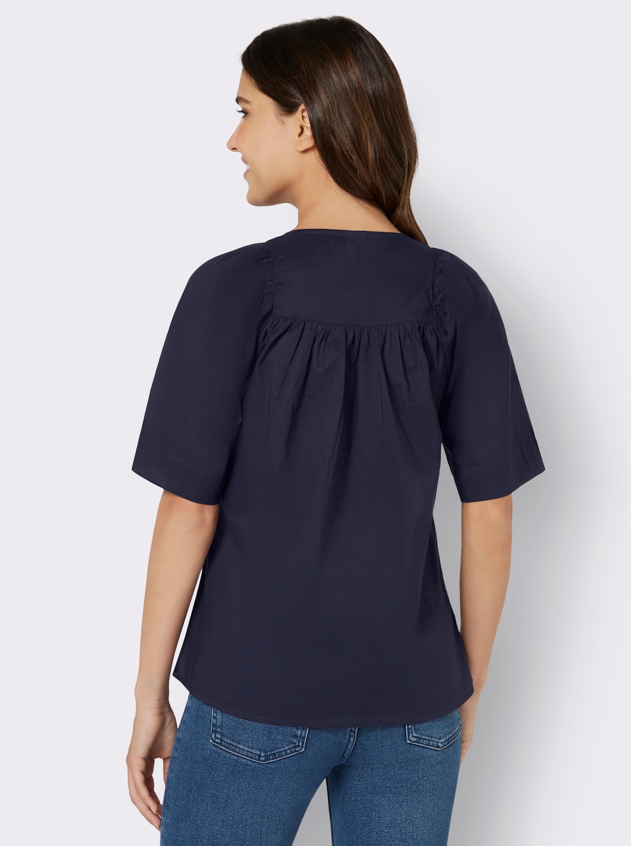 Katoenen blouse - marine