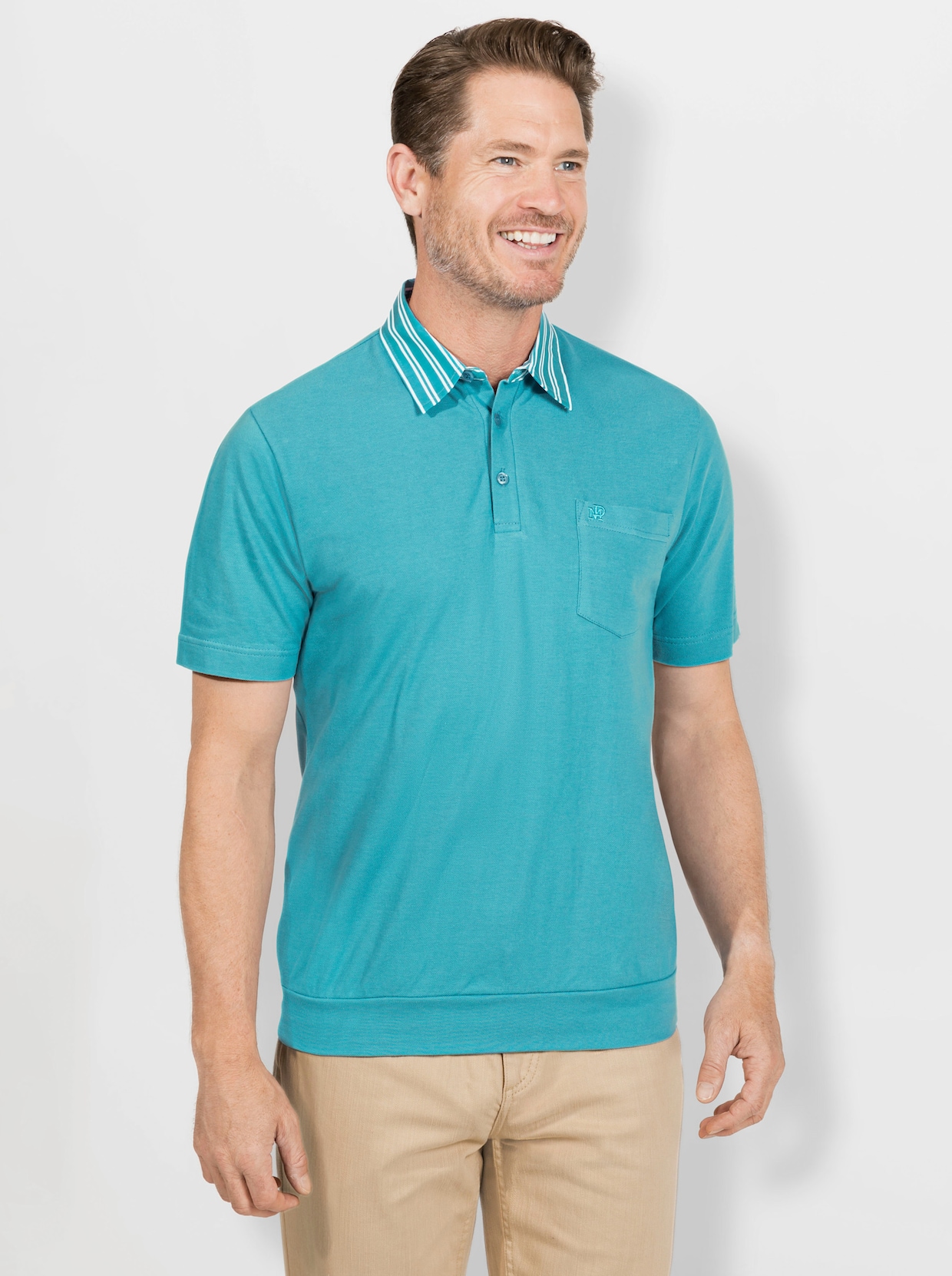 Marco Donati Shirt met korte mouwen - turquoise