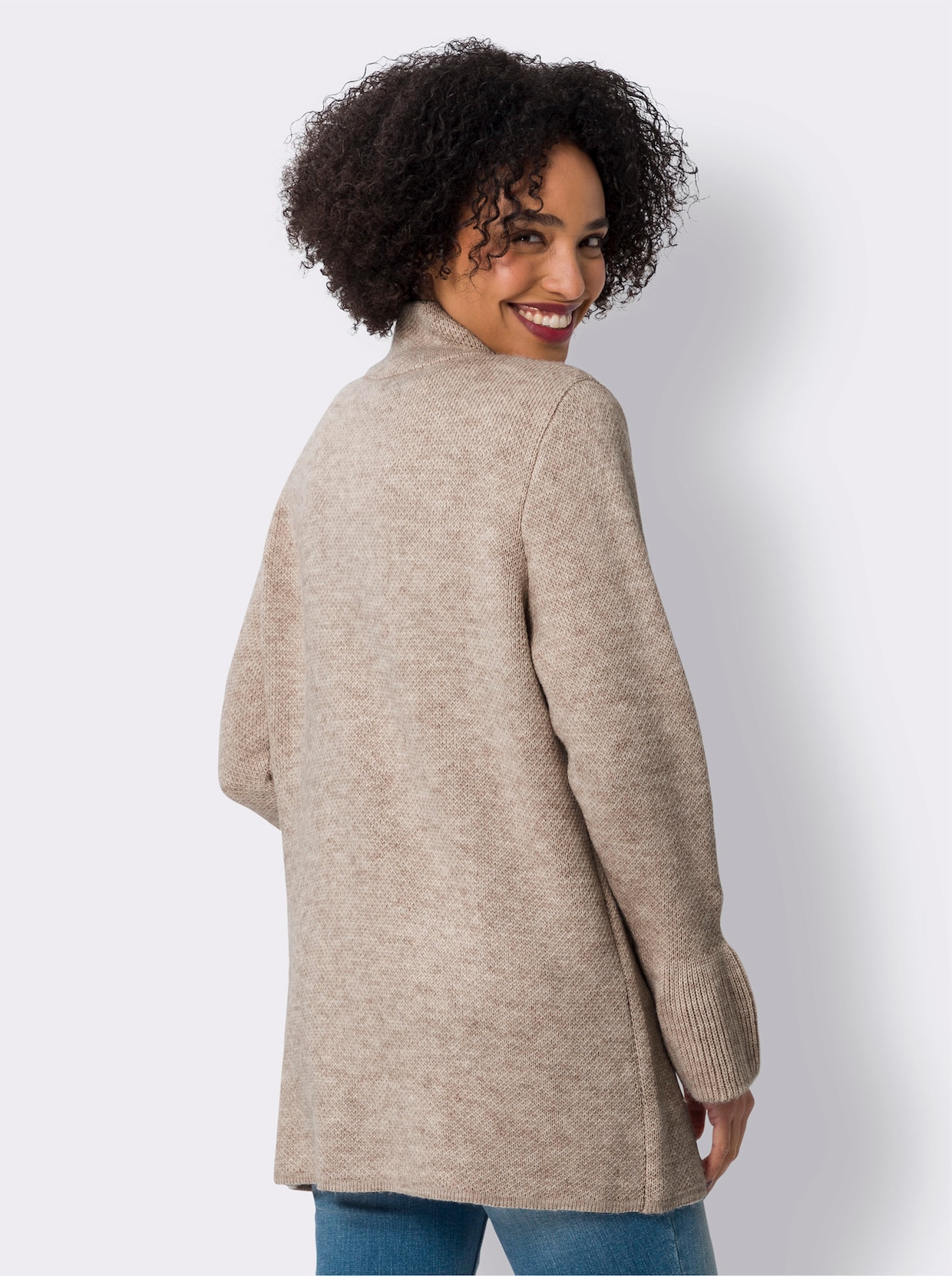 heine Vest - champagne/camel gemêleerd