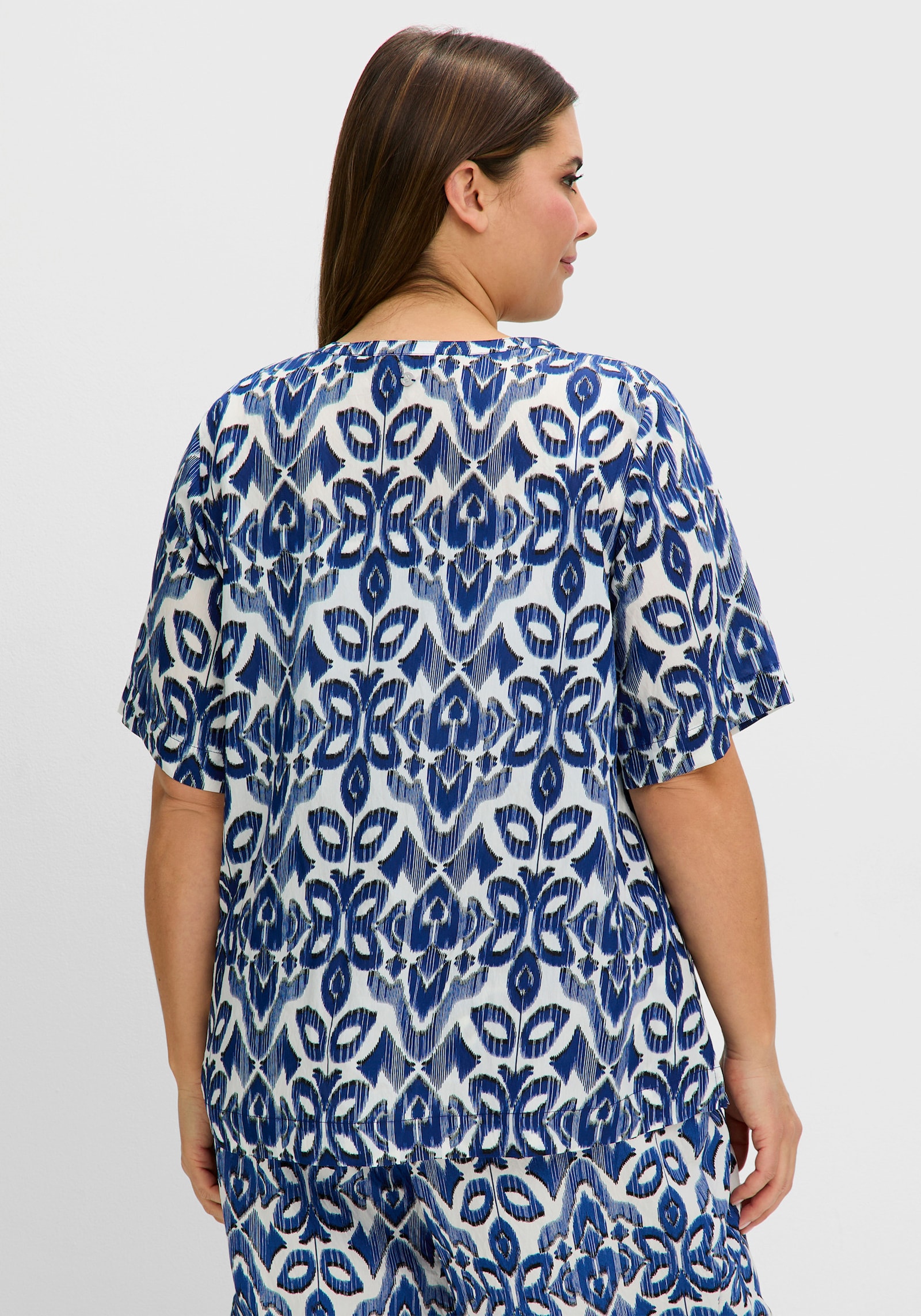 sheego Tunika mit Grafikdruck - ecru-gemustert