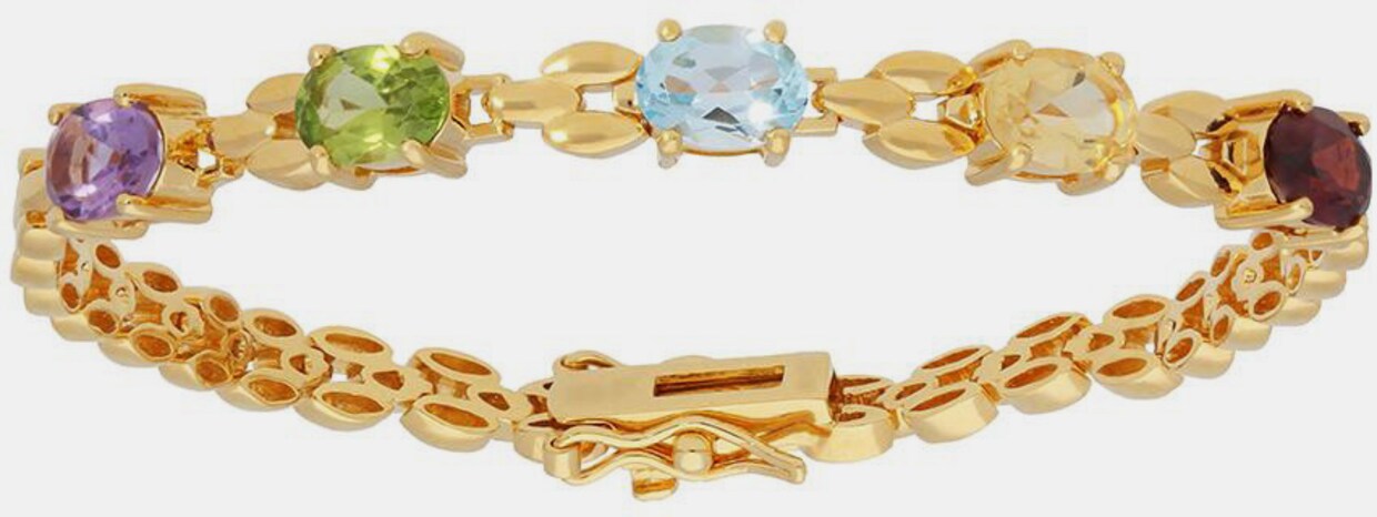 Firetti Armband - gelbgoldfarben-lila-hellgrün-hellblau-gelb-rot