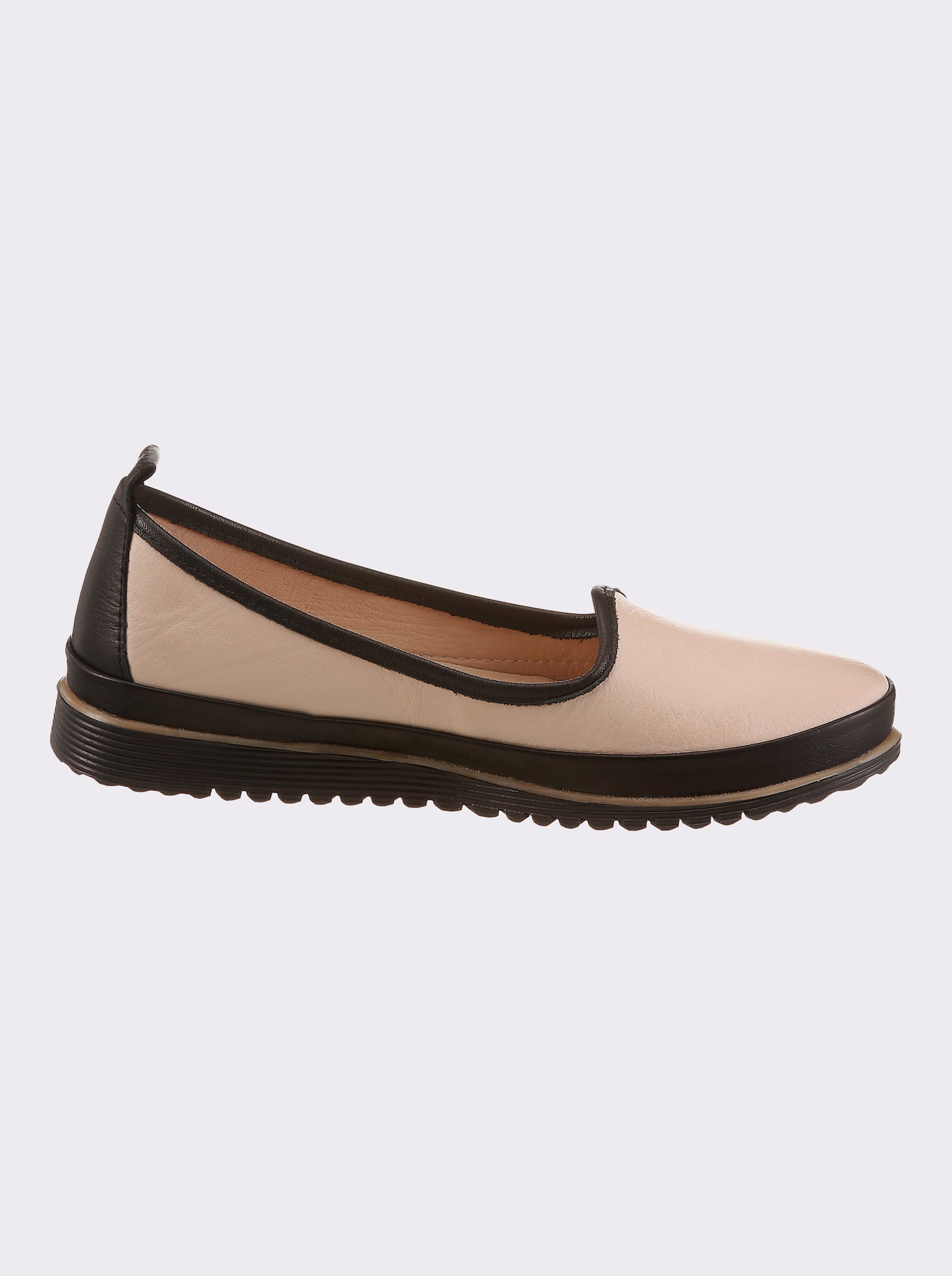 Andrea Conti Slipper - creme-schwarz