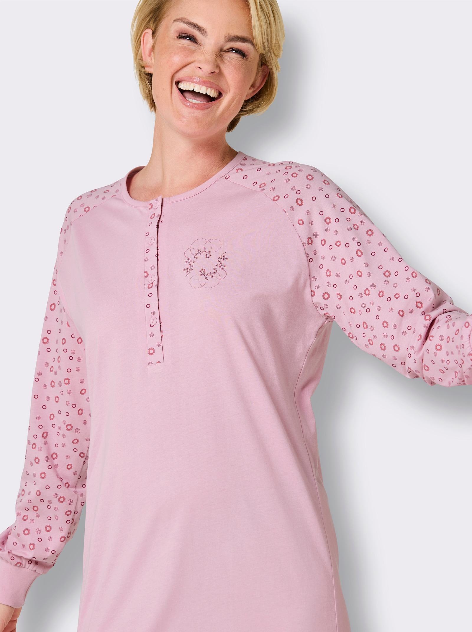 Comtessa Nachthemden - hellblau + rosé