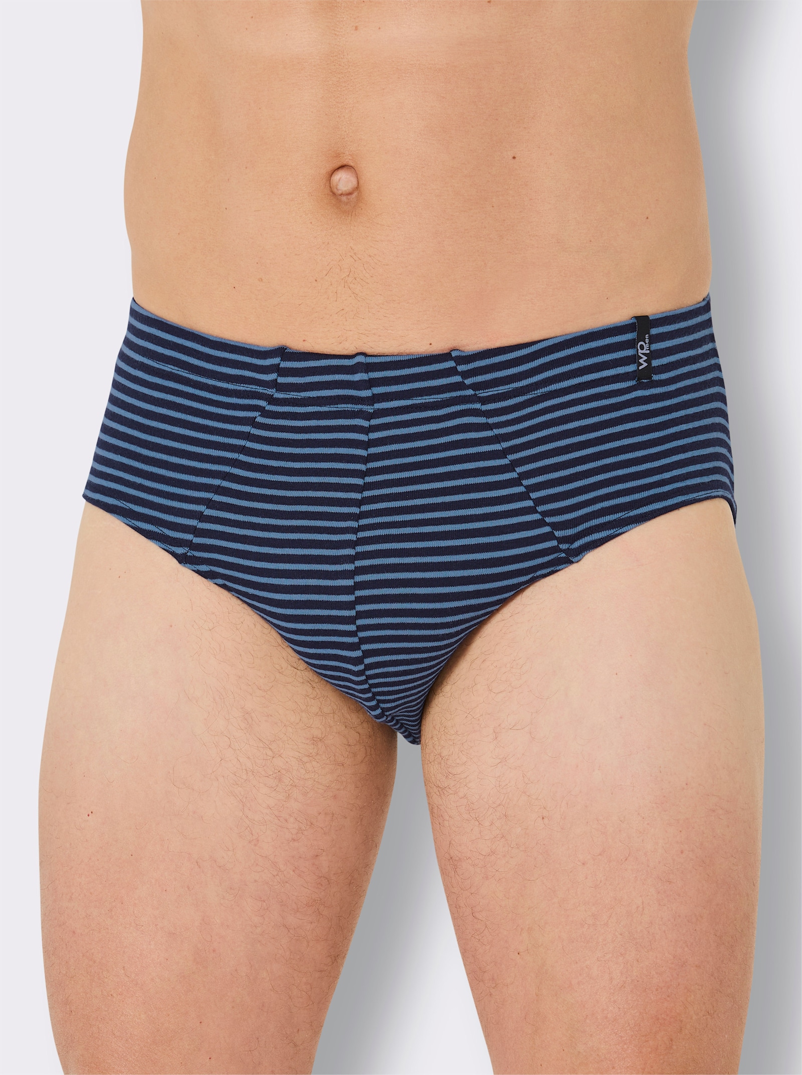 wäschepur men Slip - marine-mittelblau-gestreift