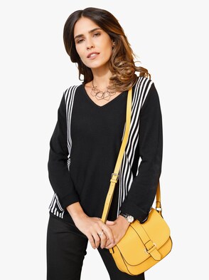 Pullover - schwarz-weiß