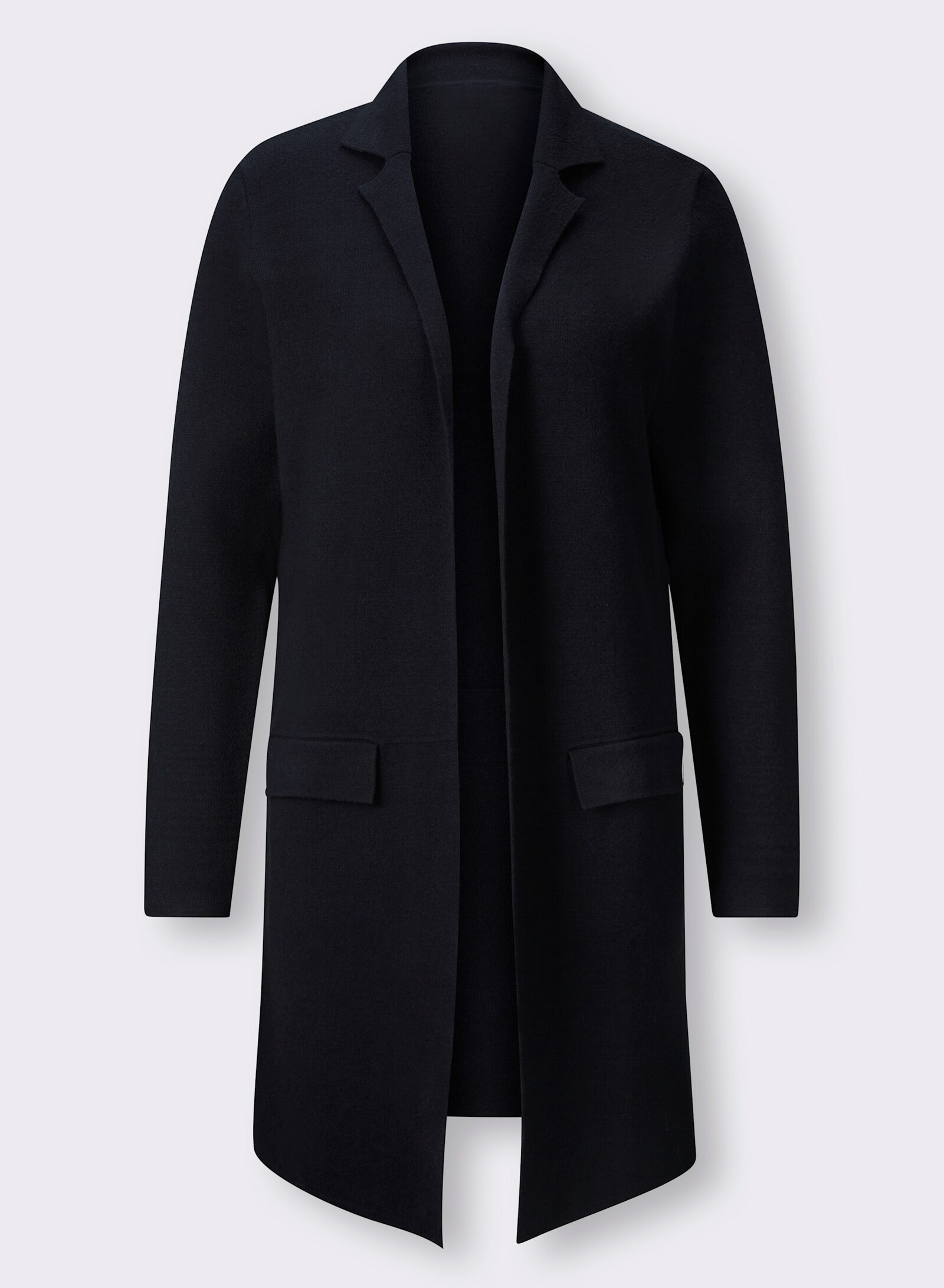 heine Manteau en tricot avec poches à rabat - marine